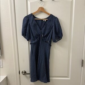 Navy Polka Dot Dress